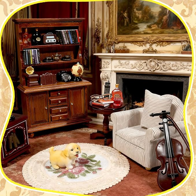 1：12 Scale Miniature House Furniture Set Classic Mini Furniture Sofa Set - Image 8