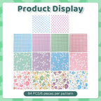 84 Pcs Floral Charm Packs for Quiltings, Cotton Quilting Fabric Bundles - Image 3