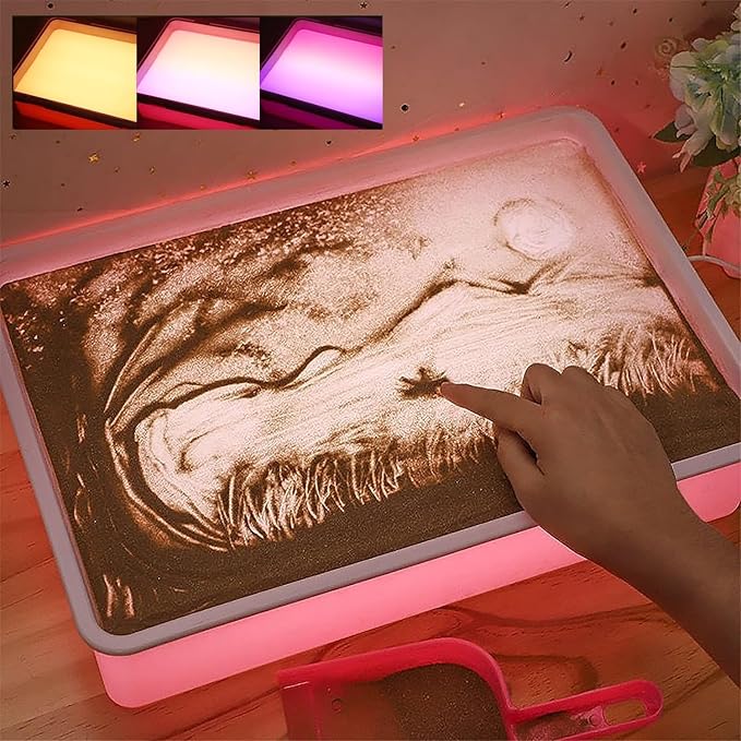 Odoorgames Sand Painting Light Box, Sensory Light Table by Odoorgames