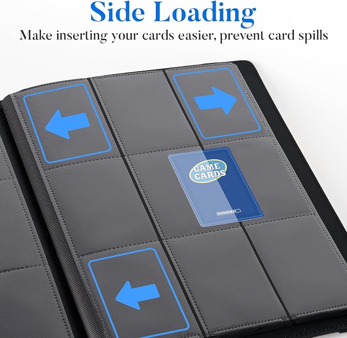 Premium 9 Pocket Card Binder for 540 Cards, Fabmaker PU Cover Trading Card - Image 4