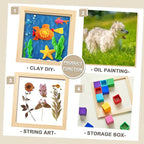 Kathfly 12 Pcs 8 x 8'' Wood Panel Boards, Unfinished Wood Canvas Panels - Image 5