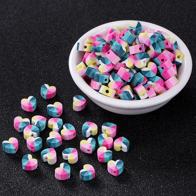 100pcs Mixed Polymer Clay Spacer Beads - Image 4