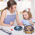 Gemozaic 8PCS Diamond Art Coasters Kit, Moon Night Landscape Diamond Painting - Image 3