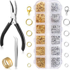 1200Pcs Silver and Gold with Pliers Jump Rings Jewelry Making Kit and Necklace by Unknown