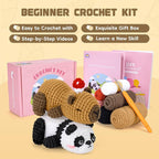 Crochet Kit for Beginners, Panda & Capybara Crochet Animal Kits, Easy Crochet - Image 5