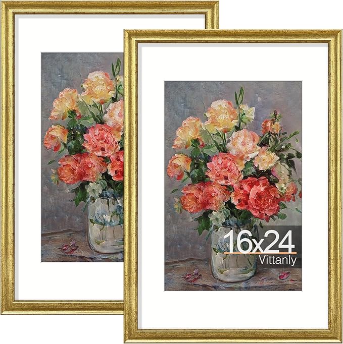 Vittanly 16x24 Poster Frames Set of 2, Ornate Vintage Photo Frame by Vittanly