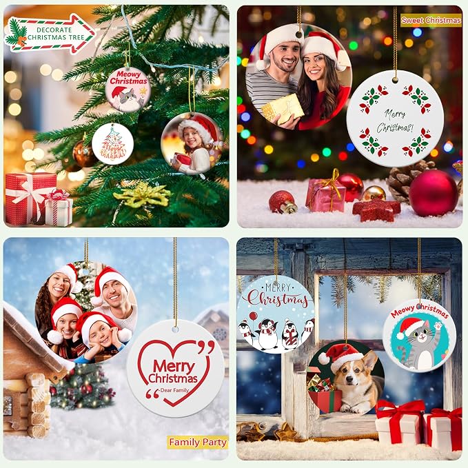 25 PCS Ceramic Sublimation Ornament Blanks Bulk 3 Inch White Round Crafts DIY - Image 6