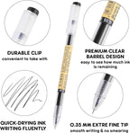 Japanese Style Black Gel Ink Pens, 0.35mm Extra Fine Point, No Smudge Quick - Image 2