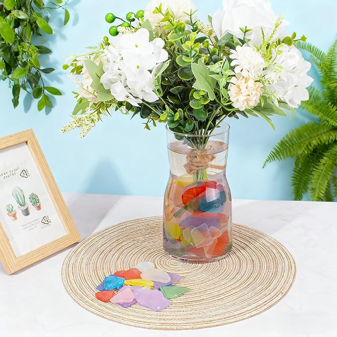 Keedolla Sea Glass for Crafts - 10 OZ Colorful Flat Frosted Seaglass Pieces - Image 5