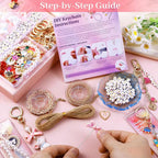 Wurosi 773 Pcs Beaded Keychain Making Kit, Bag Charm Kit, - Image 7
