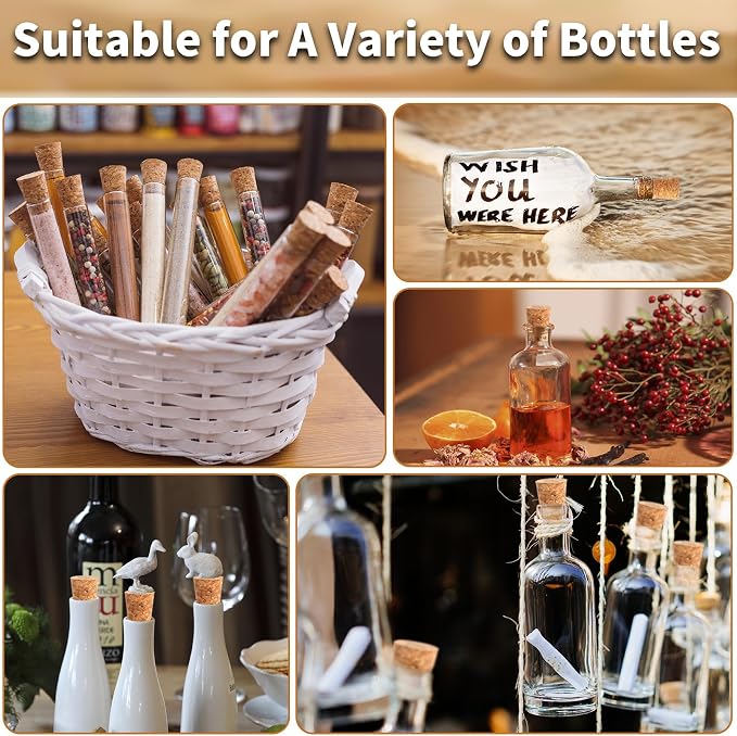 Wine Corks, Natural Soft Wood Wine Bottle Corks, Leakproof Tapered Corks - Image 6