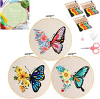 Santune 3 Pack Embroidery Kit for Beginners Adults Cross Stitch Kits - Image 7