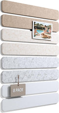 Fluxynara Cork Board Alternative Felt Strip Board 8-Pack 13"x2", Office Pin by FLUXYNARA