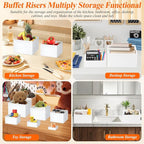 7Pcs White Acrylic Buffet Risers - Image 5