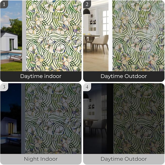 3D Stained Glass Window Film, Decorative Window Privacy Film - Image 6