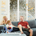 rabbitgoo Window Privacy Film, Stained Glass Cling, Sun Blocking Heat Control - Image 6