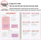 Undated Weekly Planner- Weekly Goals Notebook, A5 To Do List Planner, Habit - Image 3