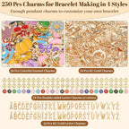 Jupwalz 478 Pcs Gold Charm Bracelet Making Kit - Image 2