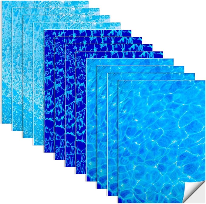 Warmtree 12 Pcs Ripple Water Sticker Materials Diorama Supplies | Pearlescent - Image 7