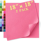 Felt Fabric Sheet 18 x 18 Inch, 1.6mm Thick | Soft and Flexible Nonwoven by MIGLORIA