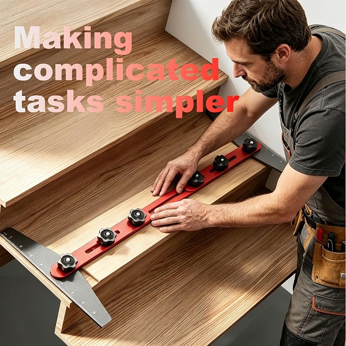 Stair Tread Template Tool, Modular Adjustable Stair Gauge | 10.5-60.5 in - Image 6