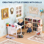 1:12 Scale Mini Desk Set with 100 Mini Books & 2 Bookshelves — Miniature - Image 6