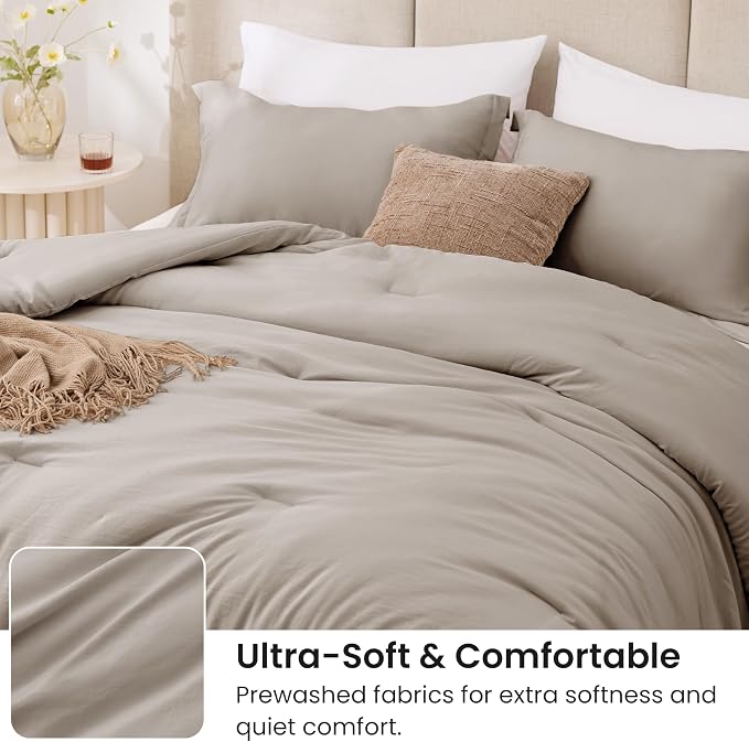 Love's cabin Burlwood King Size Comforter Set, 3-Piece Prewashed Bed Set - Image 4