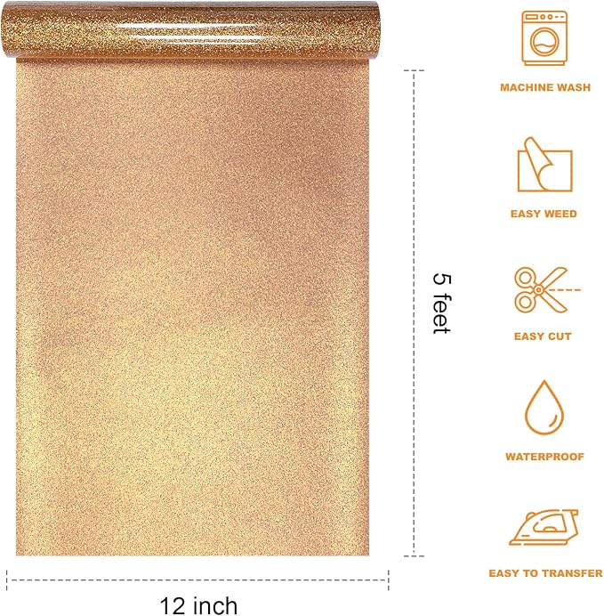 Glitter HTV Heat Transfer Vinyl Rolls - Image 2