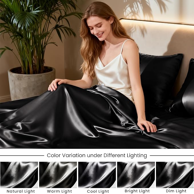 Love's cabin Full Size Satin Sheet Sets - Image 7
