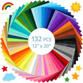 12x20Inch 132Pcs Felt Sheets for Crafts, 40 Colors Craft Supplies, 1mm Thick by Unknown