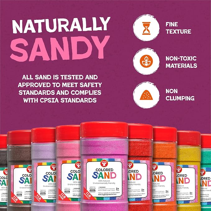 Hygloss Colored Sand for Crafts - 15 lb Bottle - Image 5