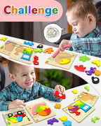 Yetonamr Wooden Toddler Puzzles Gifts Toys - Image 2