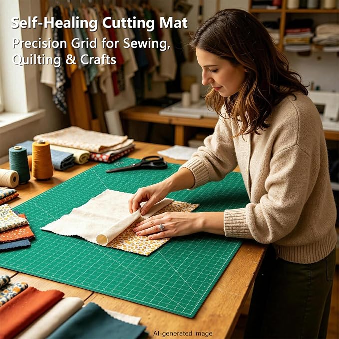 ArtAt Self Healing Cutting Mat: 48″x 36″ Green Double Sided PVC Non-Slip 5 - Image 5