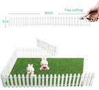 Fairy Garden Miniature Fence Accessories: Decorative White Wooden Picket Fence - Image 2