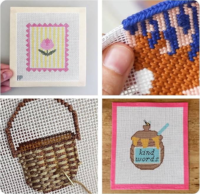 13 Mesh Needlepoint Canvas20x17.3，Blank Needlepoint Canvas 100% Cotton | - Image 8