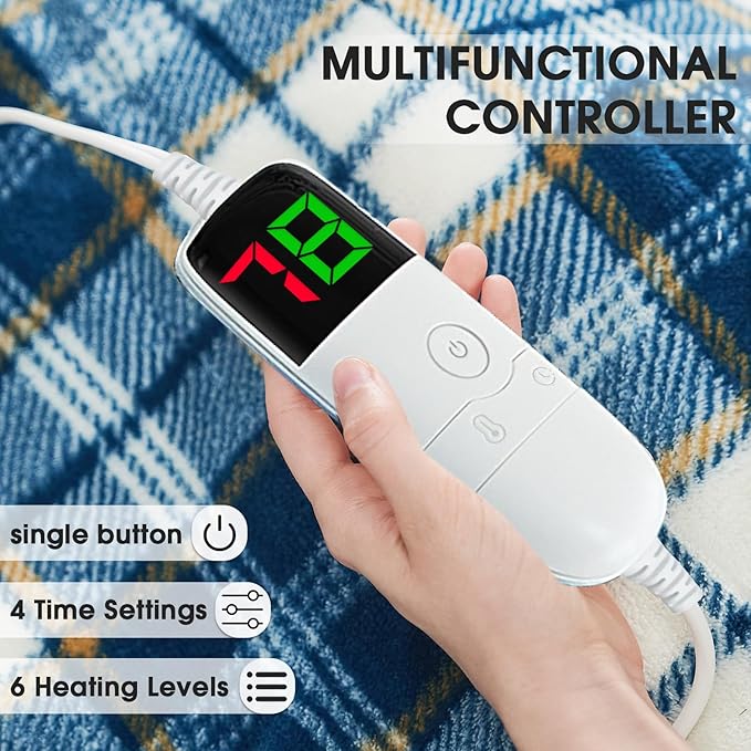 Heated Electric Blanket Queen Size, 84X90 Heating Blanket Queen - Image 4