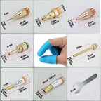 MONVICT Hot Melt Glue Gun with 7 Copper Nozzles, Heavy Duty | 3 Silicone Finger - Image 4