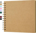 Yopih 7x7 Inch DIY Scrapbook Photo Album, Hardcover Kraft Paper Acid-Free by Yopih