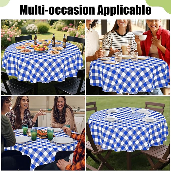 Smiry Oval Table Cloth, Waterproof Vinyl Tablecloth - Image 6