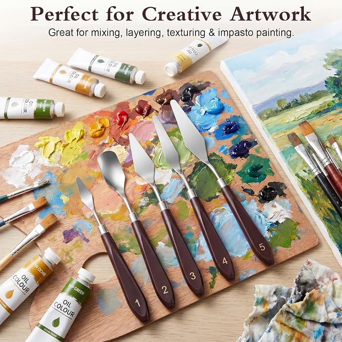 10 PCS Palette Knife, Flexible Stainless Steel Palette Knife Set | Painting - Image 5