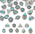 27Pcs Alloy Synthetic Turquoise Chandelier Component Links Charms, Vintage by Craftora