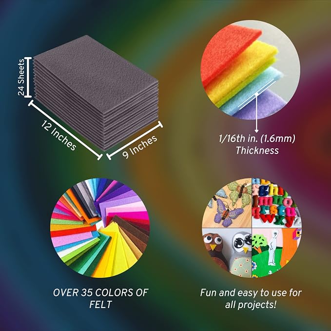 FabricLA Acrylic Felt Sheets for Crafts - Image 3