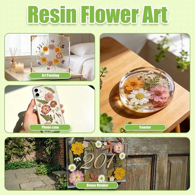 110Pcs Dried Flowers for Crafts, Dried Pressed Flowers for Resin Molds - Image 4