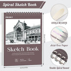 Sketch Book 9×12 inch, Spiral Bound Sketch Pad 50 Sheets, Acid-Free Sketchbook - Image 3