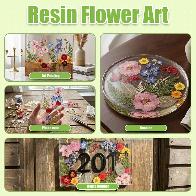 110Pcs Dried Flowers for Crafts, Pressed Flowers for Resin Molds, Dry Flowers - Image 4