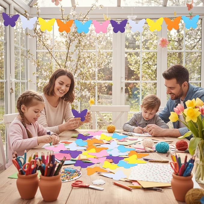 Ireer 48 Pcs Large Foam Butterfly Cutouts 6 Inch Colorful Spring Bulletin Board - Image 5