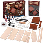 CBHGFEA 51-Piece Leather Working Kit: CBHGFEA Craft Tools Set by CBHGFEA