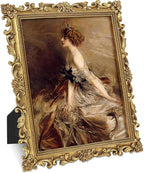 Gold 8x10 Picture Frame Vintage Picture Frames Antique Ornate | Real Glass - Image 8