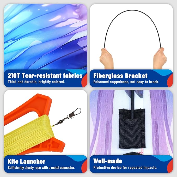 SGftre Butterfly Kite for Boys and Girls Easy Flight Hand Kites Perfect Outdoor - Image 4