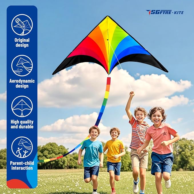 SGftre Complete Kite with Handle, Line & Accessories, Family Outdoor Activities - Image 2